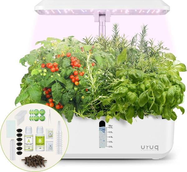 URUQ Topraksız Yetiştirme Sistemi Kapalı Bahçe Seti 12 Pods - Beyaz - Image 1