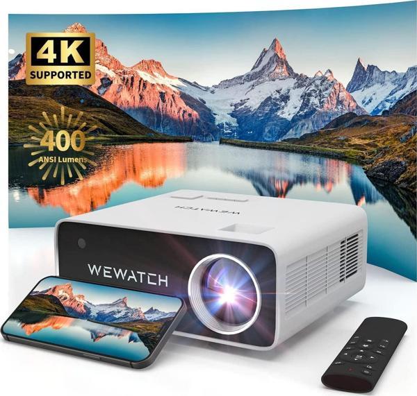 WEWATCH WiFi ve Bluetooth özellikli 4K 400 ANSI 18500Lm Projektör - Image 1