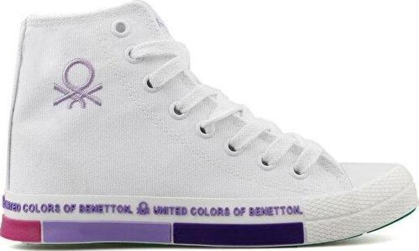 Benetton Bn70021 Beyaz Lila Kadın Günlük Ayakkabı BN70021-BEYAZ-LILA Beyaz - Image 1