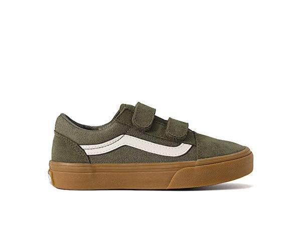 Vans Old Skool V Çocuk Günlük Ayakkabı VN000CYAGRN1 Yeşil - Image 1