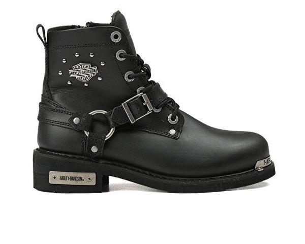 Harley Davidson Siyah Kadın Botu 025Z100423-Black-Derı - Image 1