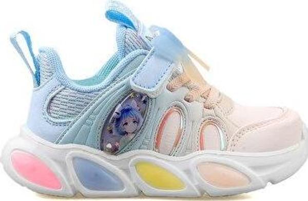Pepino Pk24 1830 Pudra Bebe Mavi Çocuk Günlük Işıklı Ayakkabı PK24-1830-PUDRA-BEBE-MAVI Renkli - Image 1