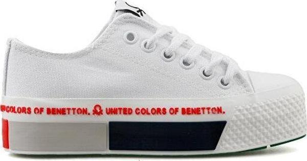 Benetton Bn 30934 Beyaz Kırmızı Kadın Günlük Ayakkabı BN-30934-BEYAZ-KIRMIZI Beyaz - Image 1