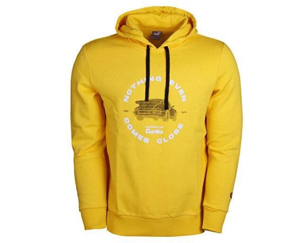 Puma Pl Graphic Hoodie Erkek Günlük Sweatshirts 53823406 Sarı - Image 1