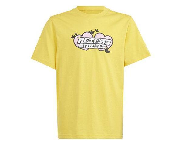 adidas Tee Çocuk Günlük Tişört IR9777 Sarı - Image 1