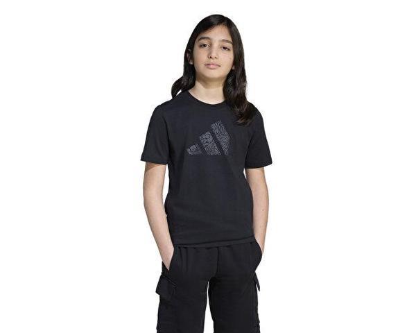 adidas J Fı T Çocuk Günlük Tişört JV5204 Siyah - Image 1