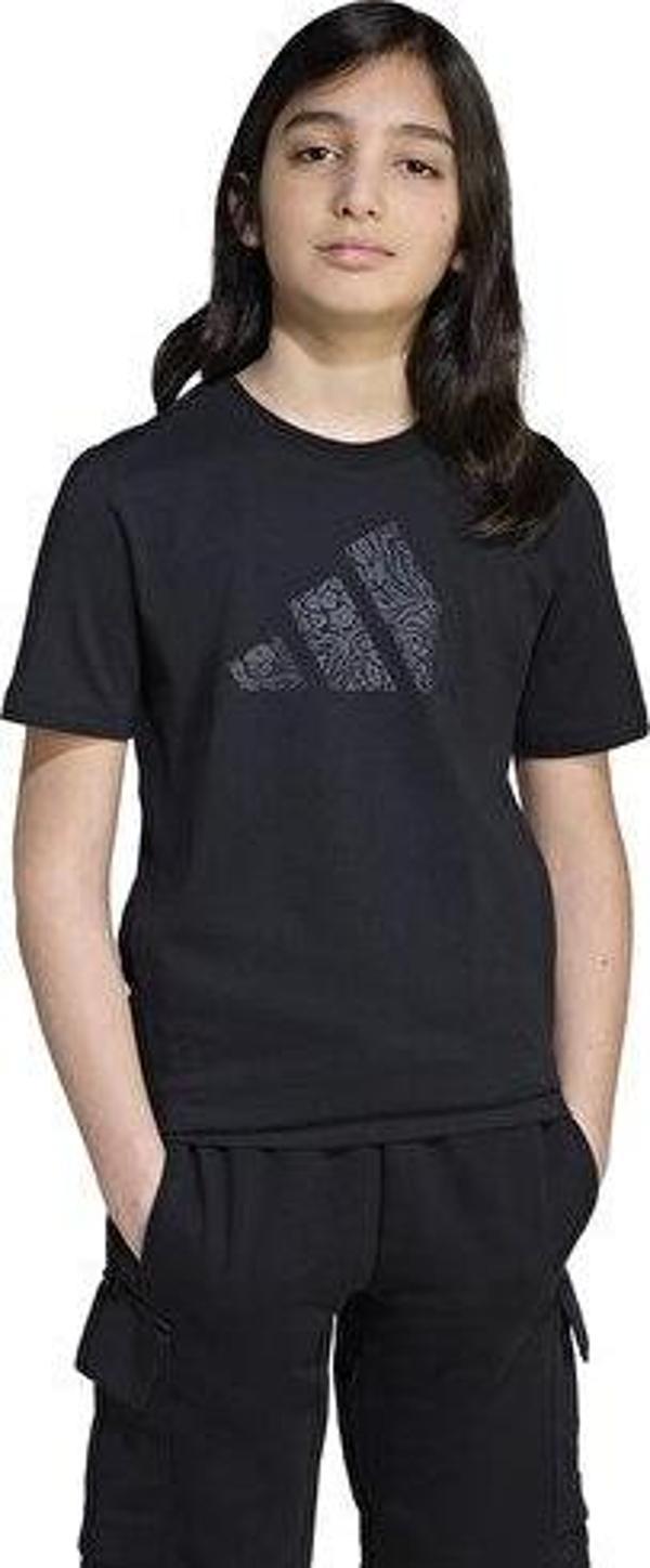 adidas J Fı T Çocuk Günlük Tişört JV5204 Siyah - Image 1