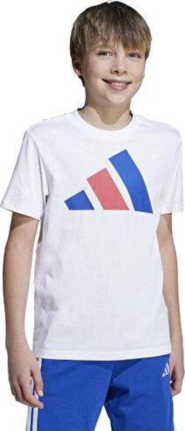 adidas J Bl Tee 160 Çocuk Günlük Tişört JY0298 Beyaz - Image 1