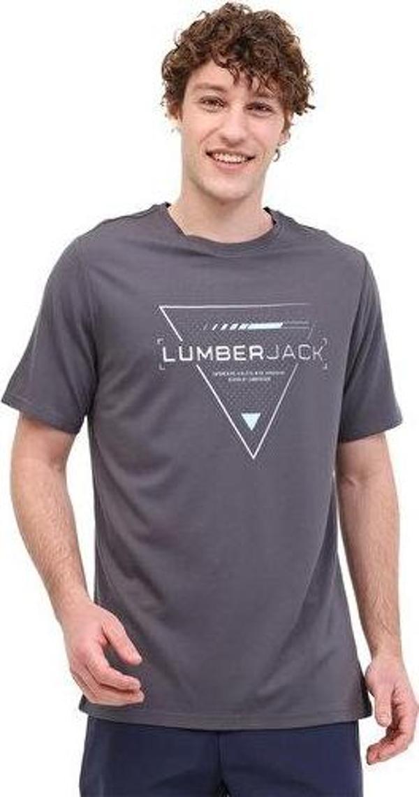 Lumberjack 5M Ml Cris 11C-Elg22001 5Fx Erkek Günlük Tişört 101983387 Gri - Image 1