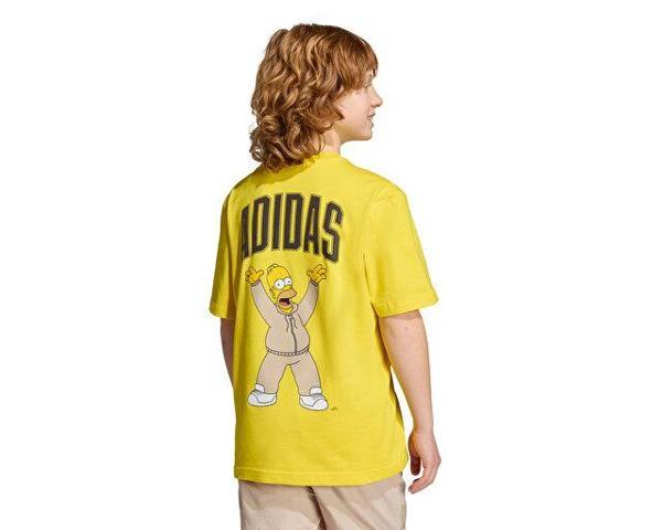 adidas J Sim Gfx T Çocuk Günlük Tişört JM0818 Sarı - Image 1