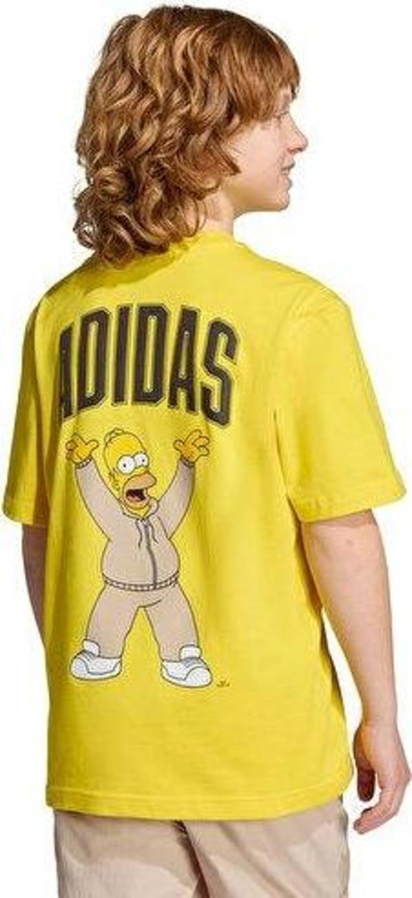 adidas J Sim Gfx T Çocuk Günlük Tişört JM0818 Sarı - Image 1