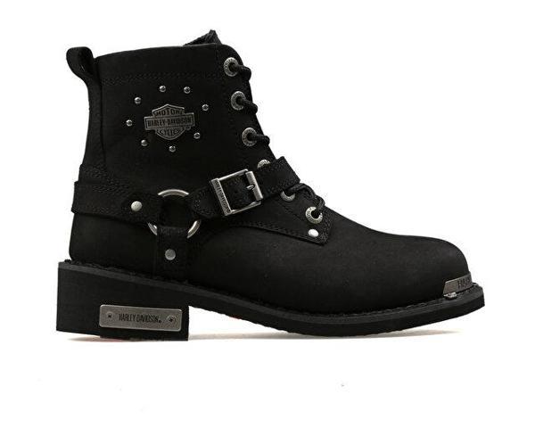 Harley Davidson Siyah Kadın Botu 025Z100423-Black-Nubuk - Image 1