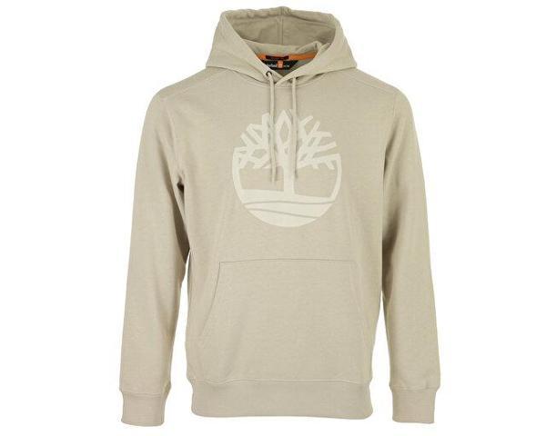 Timberland Core Logo P/O Hood Bb Erkek Günlük Sweatshirts TB0A2BJHCY21 Krem - Image 1