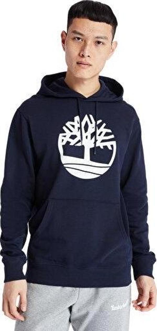 Timberland Core Tree Logo Pull Over Hoodie Erkek Günlük Sweatshirts TB0A2BJHU101 Lacivert - Image 1