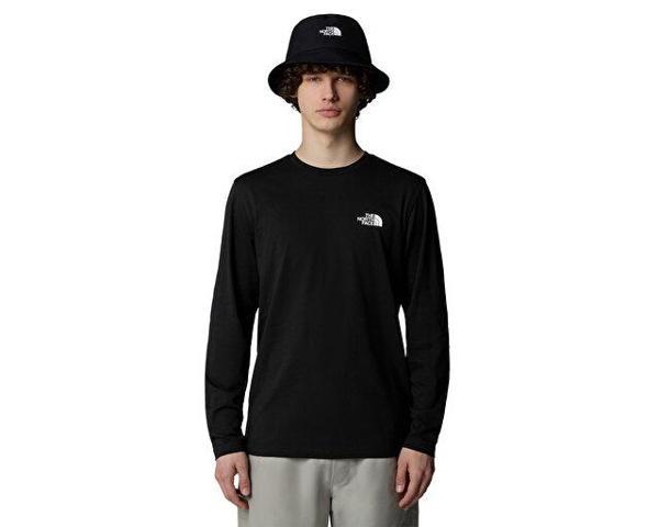 THE NORTH FACE M L/S Simple Dome Tee Erkek Günlük Uzun Kollu Tişört NF0A87QNJK31 Siyah - Image 1