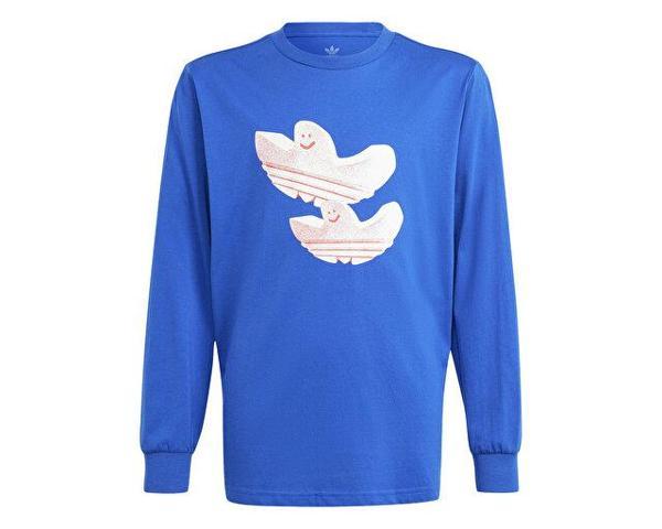 adidas Longsleeve Çocuk Günlük Sweatshirt IS3229 Mavi - Image 1