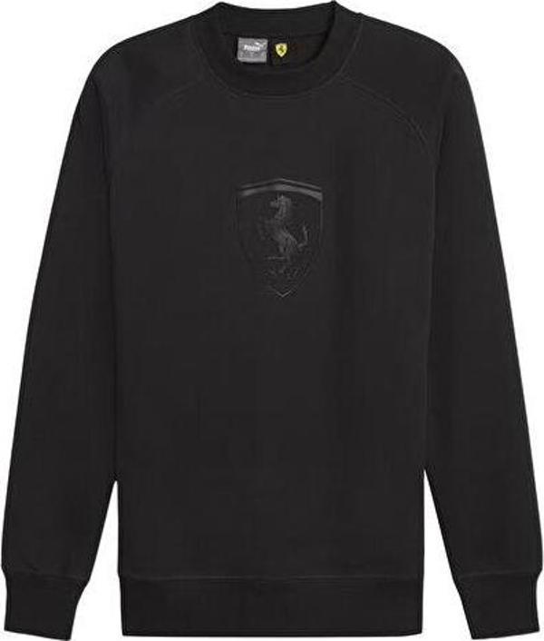 Puma Ferrari Race Big Shield Crew Erkek Günlük Sweatshirt 62380201 Siyah - Image 1