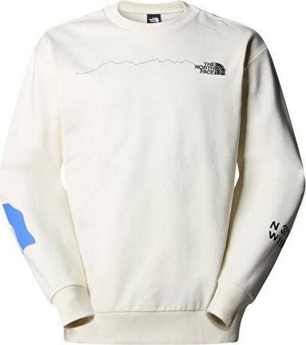 The North Face U Nse Graphic Crew Erkek Günlük Sweatshirt NF0A87F4QLI1 Krem - Image 1