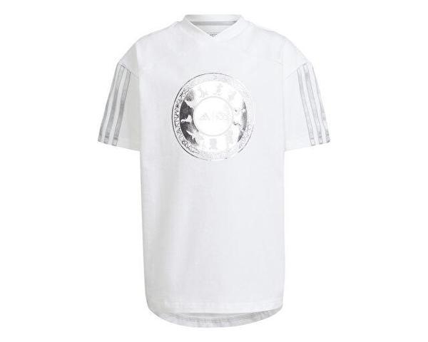 adidas Lk Dy 100 T Çocuk Günlük Tişört IT8787 Beyaz - Image 1