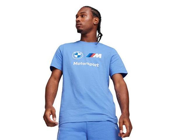 Puma Bmw Mms Ess Logo Tee Erkek Günlük Tişört 62131405 Mavi - Image 1