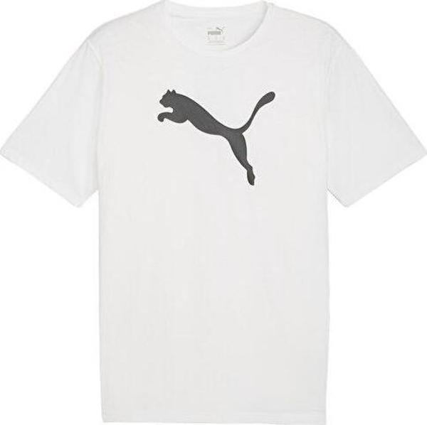 Puma Teamrise Logo Jersey Cotton Erkek Günlük Tişört 65870504 Beyaz - Image 1