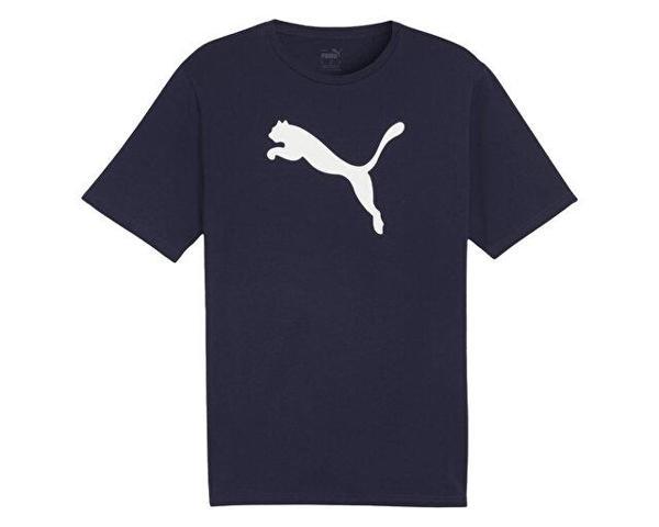 Puma Teamrise Logo Jersey Cotton Erkek Günlük Tişört 65870506 Lacivert - Image 1