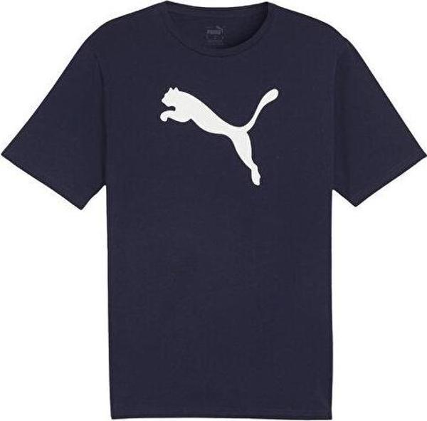 Puma Teamrise Logo Jersey Cotton Erkek Günlük Tişört 65870506 Lacivert - Image 1