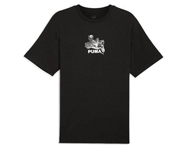 Puma Graphics Bicycle Kick Tee Erkek Günlük Tişört 62800501 Siyah - Image 1