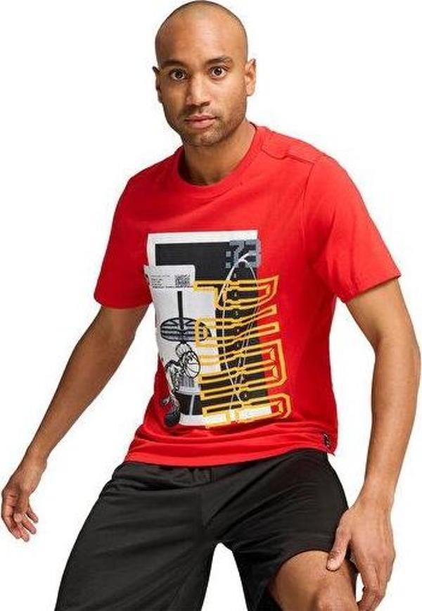 Puma Wınnıng Shot Tee 1 Erkek Günlük Tişört 68231101 Kırmızı - Image 1