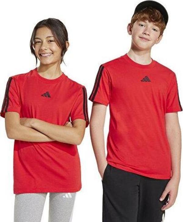 adidas J 3S Tee 160 Çocuk Günlük Tişört JD6489 Kırmızı - Image 1