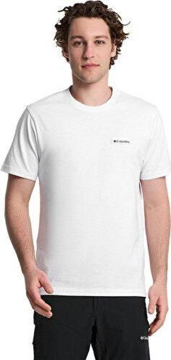 Columbia Cs0405 Csc M Gem Label Ss Tee Erkek Günlük Tişört 9110801100 Beyaz - Image 1