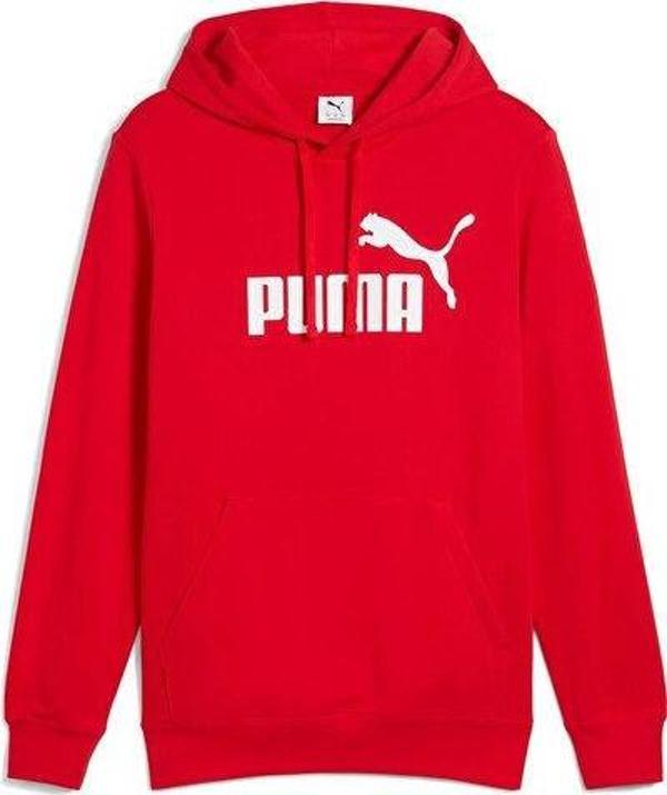 Puma Ess No. 1 Logo Hoodie Erkek Günlük Sweatshirts 68257211 Kırmızı - Image 1