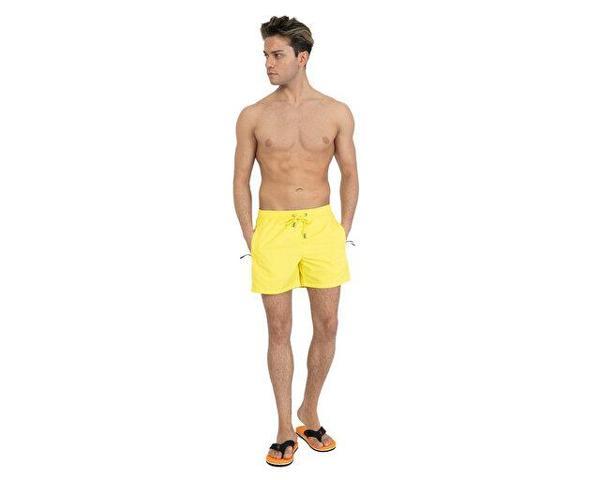 Miami Beach 301 Sarı Duz Erkek Sort 301-SARI-DUZ-ERKEK-SORT Erkek Şort Mayo Sarı - Image 1