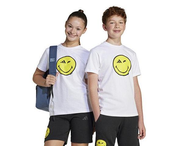 Adidas J Smi Tee Çocuk Günlük Tişört JJ3071 Beyaz - Image 1