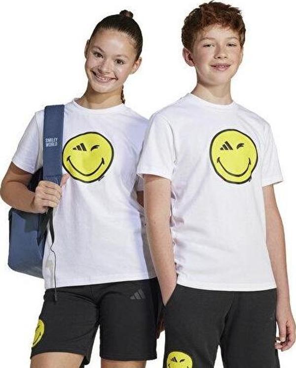 Adidas J Smi Tee Çocuk Günlük Tişört JJ3071 Beyaz - Image 1