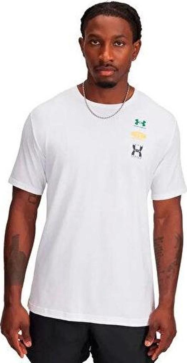 Under Armour Ua M 60/40S Evol Logo Ss Erkek Günlük Tişört 1390165-100 Renkli - Image 1