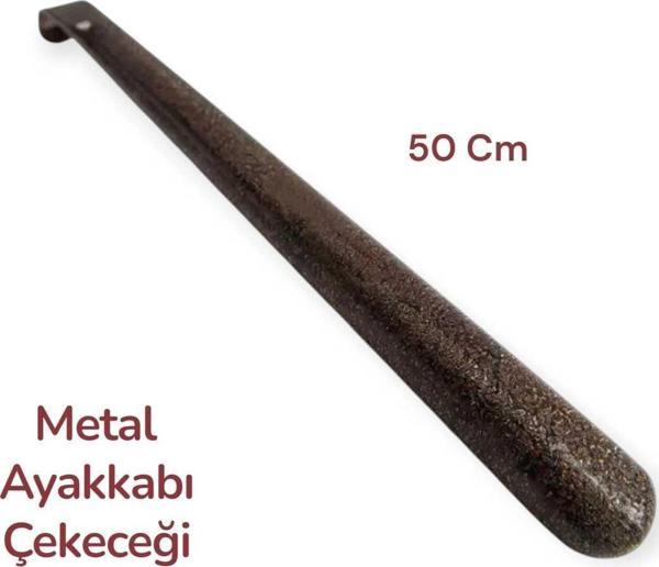 Ar armese 50 Cm Dayanıklı Uzun Metal Ayakkabı Çekeceği - Eğilmeden Ayakkabınızı Giyin - Kerata - Image 1