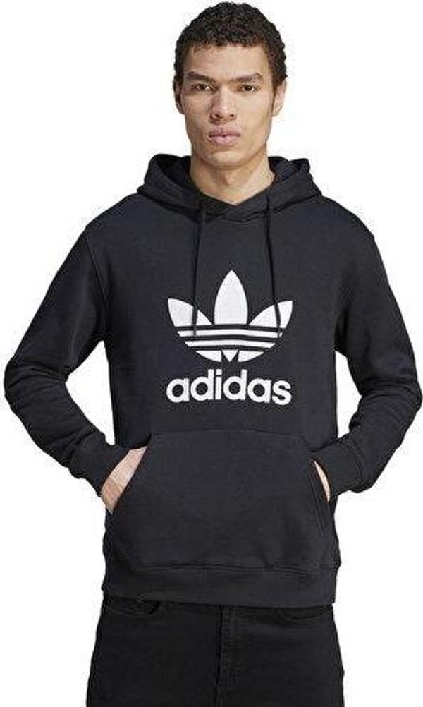adidas Trefoil Hoody Erkek Günlük Sweatshirts IM4489 Siyah - Image 1