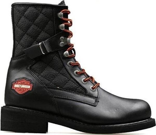 Harley Davidson Siyah Kadın Botu 025G100078-Black-Derı - Image 1