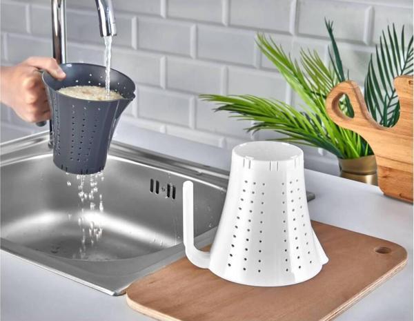Ar armese Plastlife Kulplu Pirinç Süzgeci Pratik Mutfak Gereçleri PRATİK SÜZGEÇ - Image 1