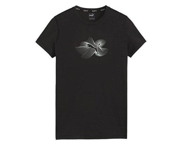 Puma Women's Radiant Run Tee Kadın Günlük Tişört 52512301 Siyah - Image 1