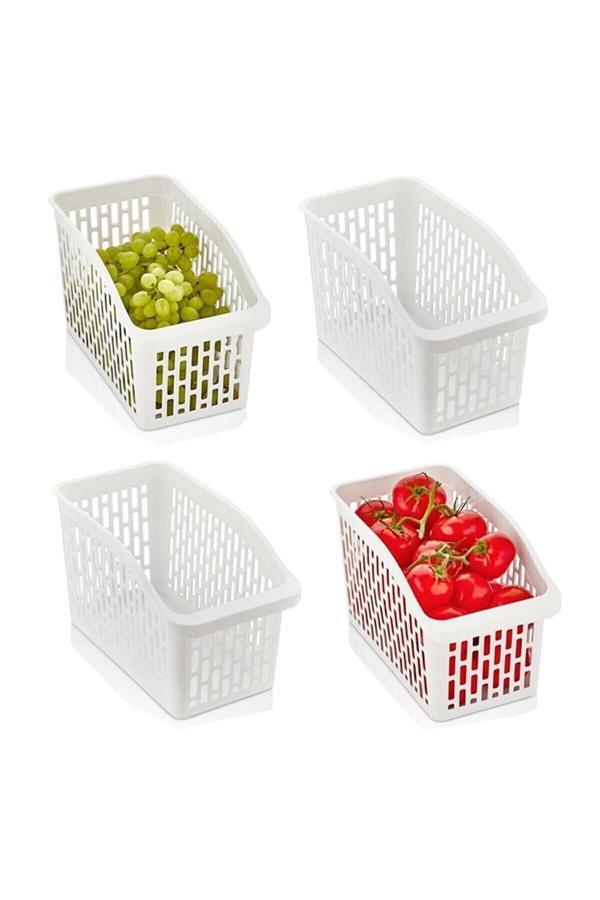 Ar armese 4 Adet Buzdolabı Sepeti Dolap Içi Düzenleyici Sepet Organizer Jumbo Org-23 - Image 1