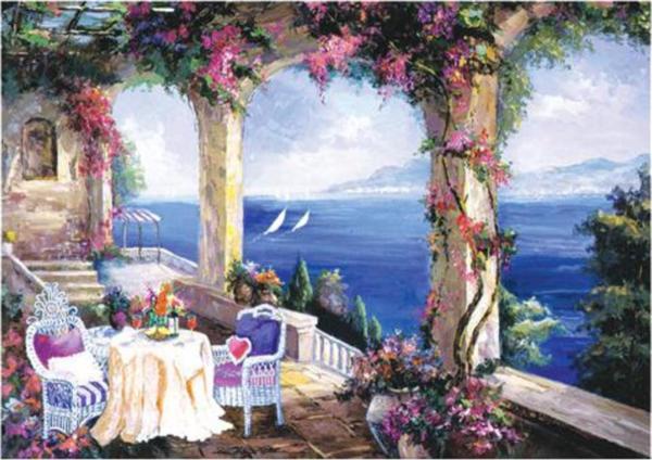 1000 Parça Puzzle Yap boz Teras 68x48 Keskin Color Puzz - Image 1