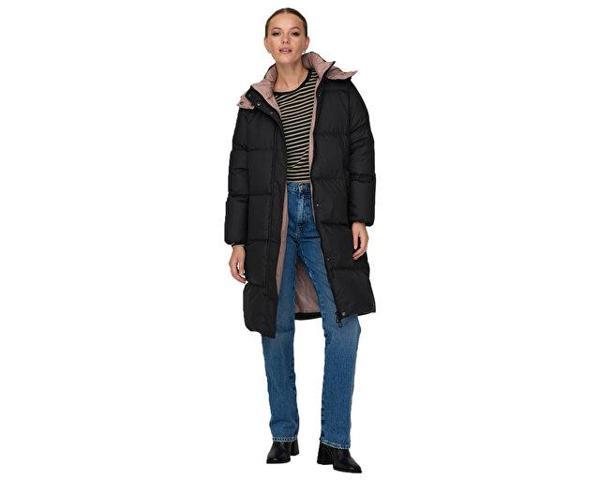 Only Onlvilma Down Long Coat Cc Otw Kadın Günlük Mont 15294681-TAUPE-GRAY Siyah - Image 1