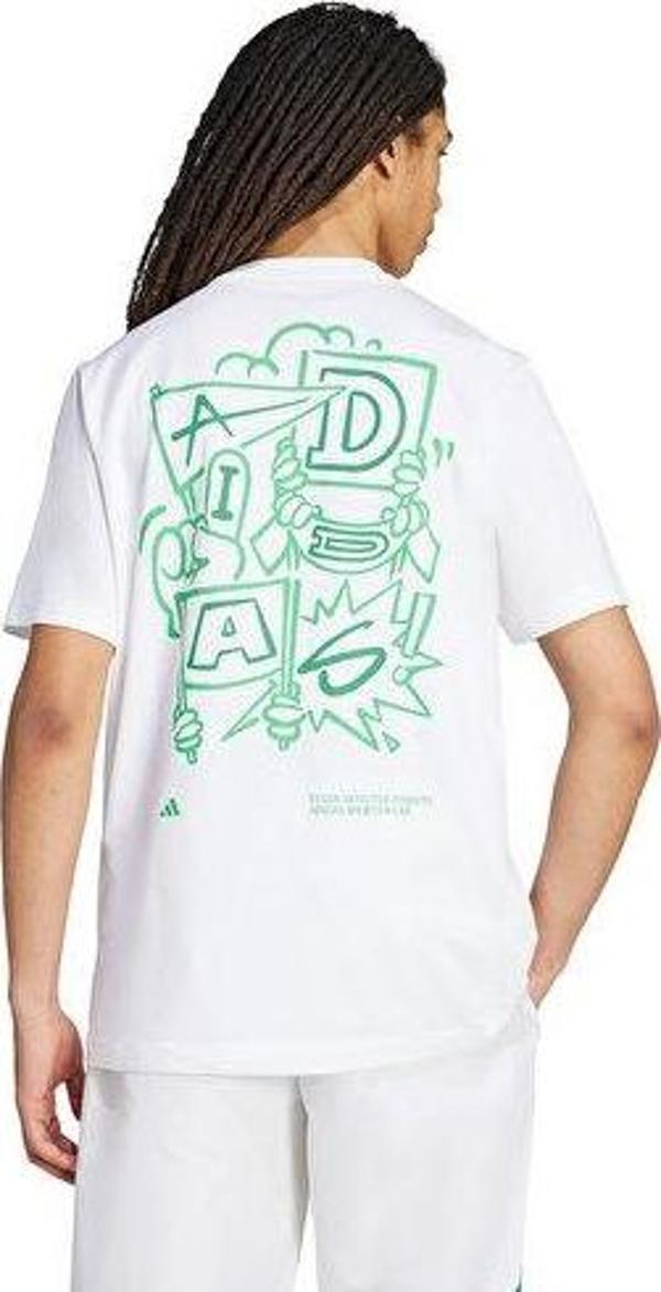 adidas M Stad Crowd T Erkek Günlük Tişört JX7475 Beyaz - Image 1