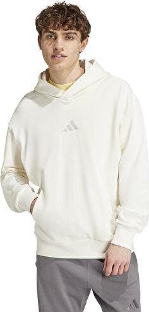 Adidas All Szn French Terry Erkek Beyaz Sweatshirt Erkek Günlük Sweatshirt IY4154 Beyaz - Image 1