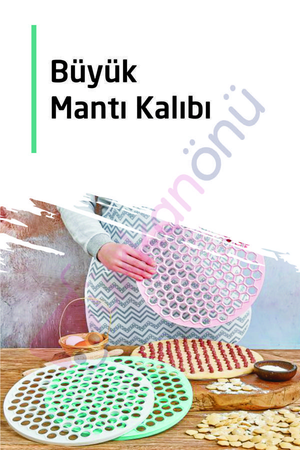 Ar armese Pratik Büyük Mantı Kalıbı Mantı Matik Hamur Kesme Aparatı 32 Cm. Kp-121 - Image 1