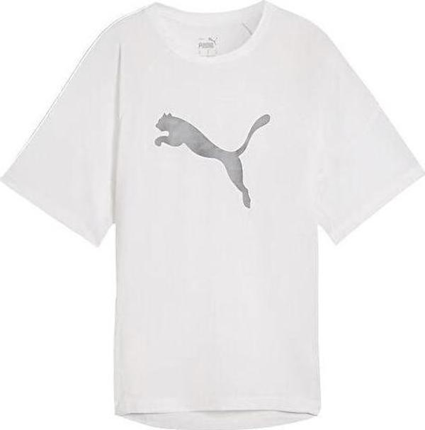 Puma Evostripe Graphic Tee Kadın Günlük Tişört 67787602 Beyaz - Image 1