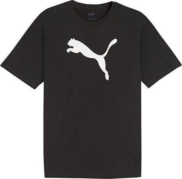 Puma Teamrise Logo Jersey Cotton Erkek Günlük Tişört 65870503 Siyah - Image 1
