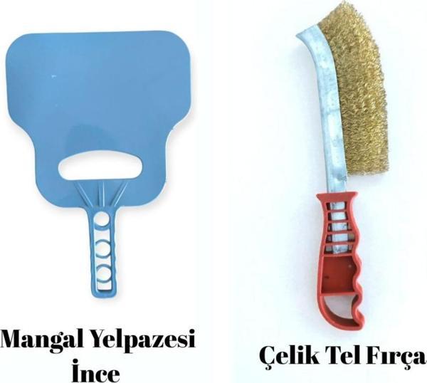 Ar armese Mangal Yelpazesi ve Çelik Tel Izgara Temizleme Fırçası Barbekü ve Izgara Temizlik Ürünleri - Image 1